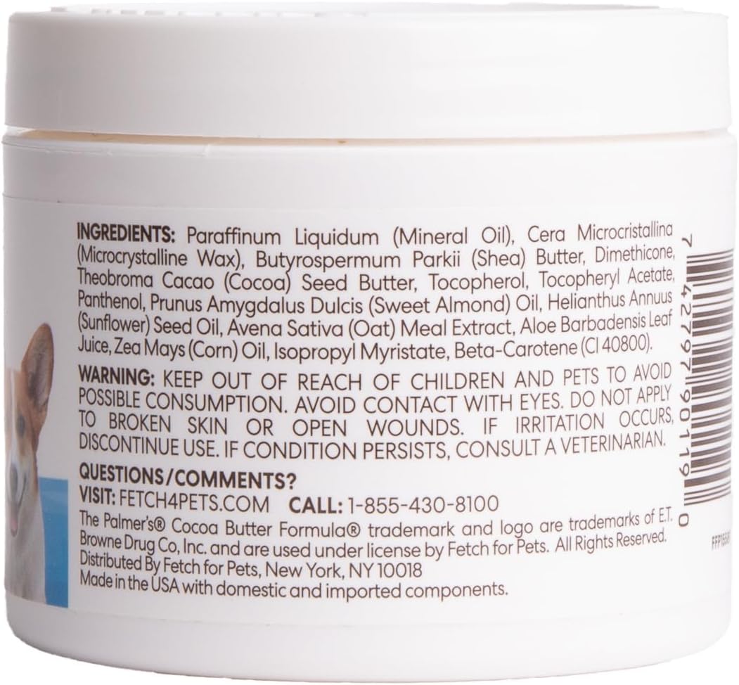 Palmer's for Pets Cocoa Butter Fragrance Free Paw Pad & Nose Balm for Dogs - Dog Skin Soother Balm, Dog Paw Balm for Dry Skin & Pads - Palmer's Cocoa Butter Formula with Vitamin E for Pets - Image 4