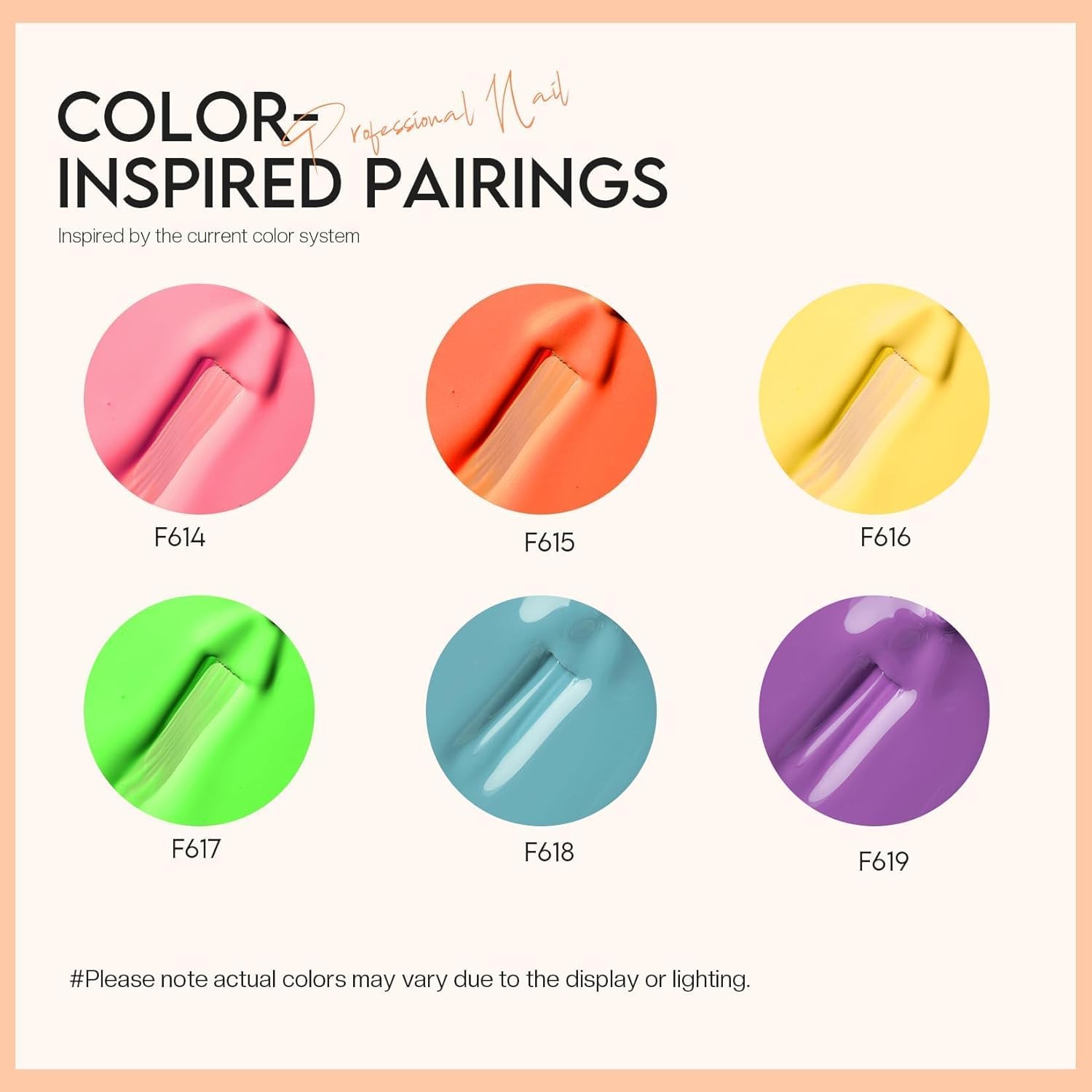 Morovan Nail Polish Set Fingernail: Neon Quick Dry 6 Bright Colors Rainbow Nail Polish Kit Regular Finger Nail Polish Pack Summer 0.25oz Glossy Nail Polish Gifts for Women - Image 7