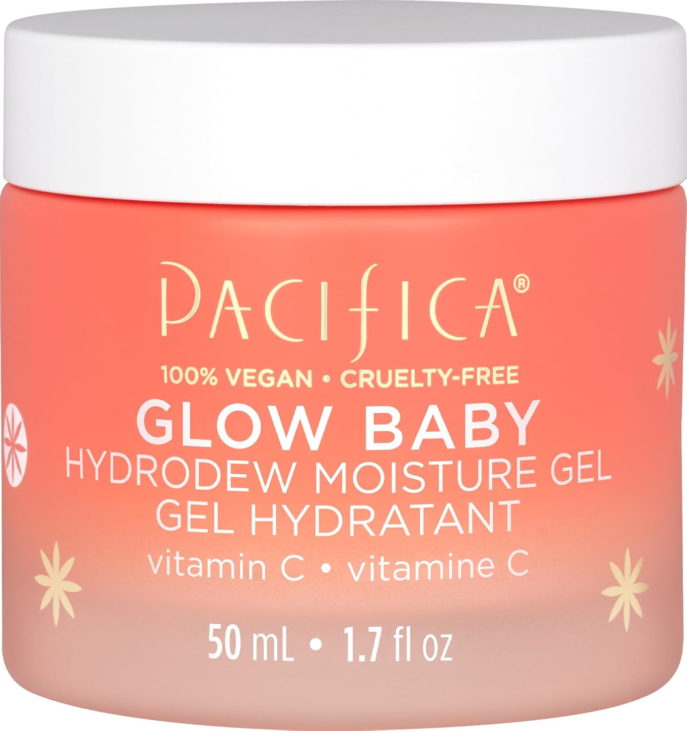 Pacifica Glow Baby Hydrodew Gel Moisturizer β Vitamin C & Niacinamide Dewy Face Gel for Glowing Skin, Lightweight Oil-Free Daily Moisturizer for Brightening & Hydration, Vegan & Clean Beauty Formula
