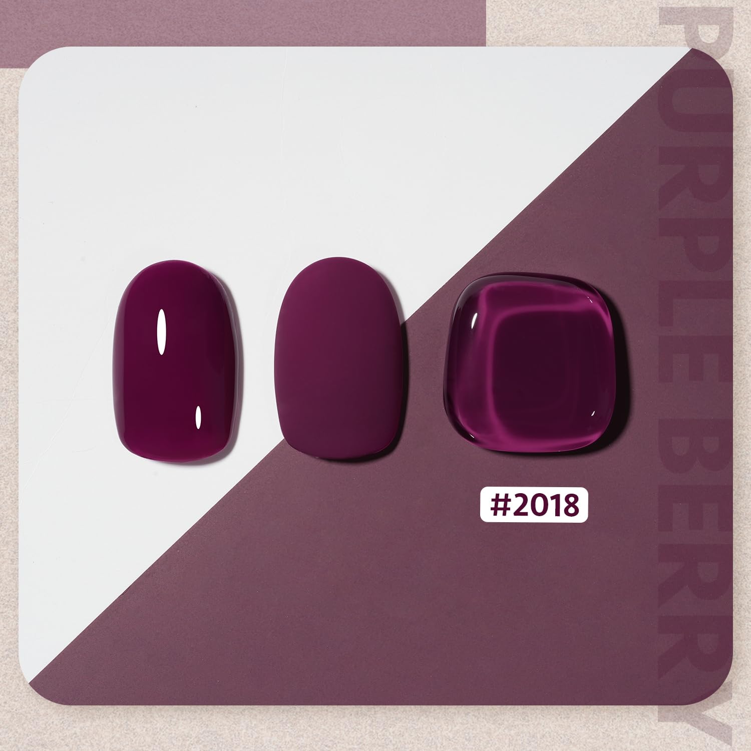 GAOY Purple Gel Nail Polish, 16ml Soak Off Gel Polish, UV Light Cure for Nail Art DIY Manicure at Home, 2018 Purple Berry - Image 2