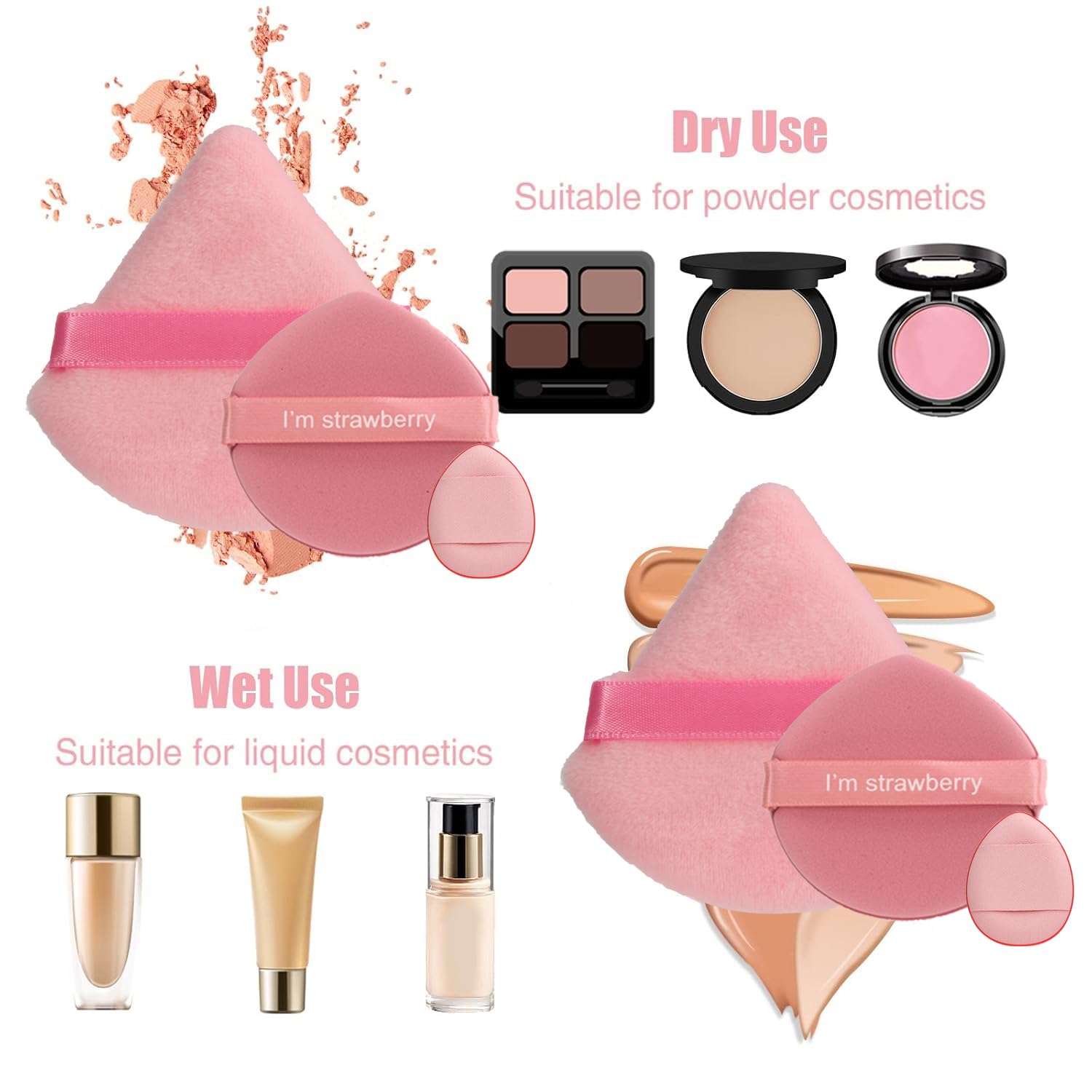 Makeup Brush Set, 42Pcs Makeup Tool Set Premium Synthetic Foundation Powder Concealers Eye Shadows Blush Makeup Brushes Kit with Makeup Sponge, Powder Puffs for Beginner & Professional - Image 6