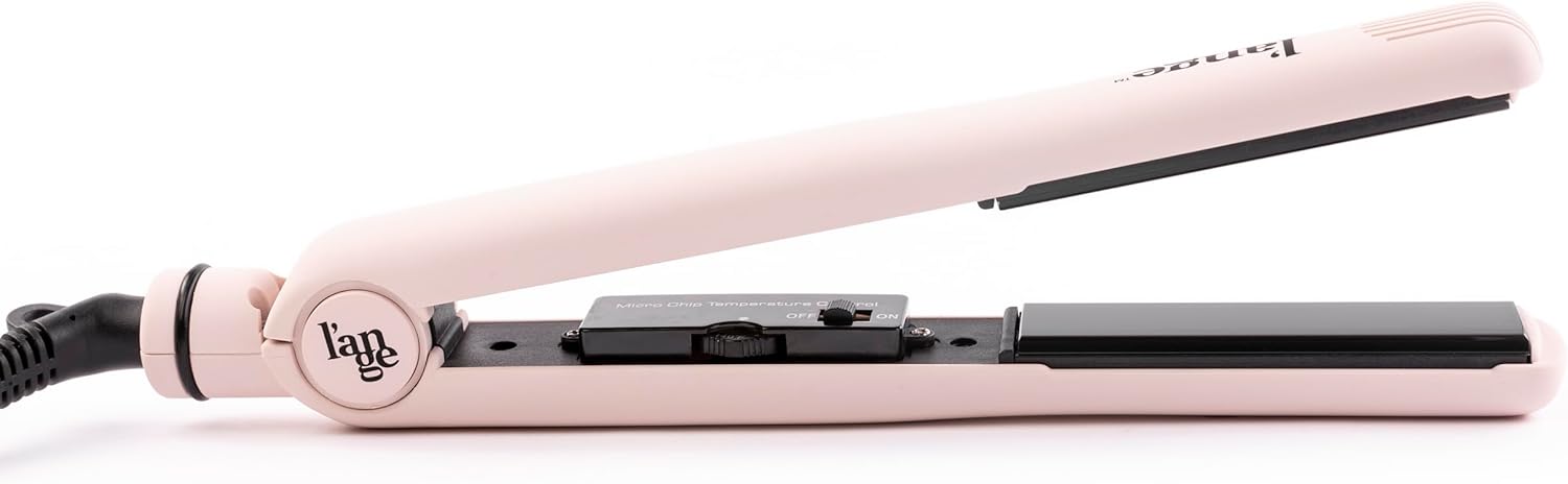 L'ANGE HAIR Aplatir Ceramic 1" Flat Iron | Adjustable Temp & Dual Voltage Hair Straightener | Tourmaline-Infused Plates for Smooth, Frizz-Free Styling | 1 Inch Styling Tool (Blush) - Image 7