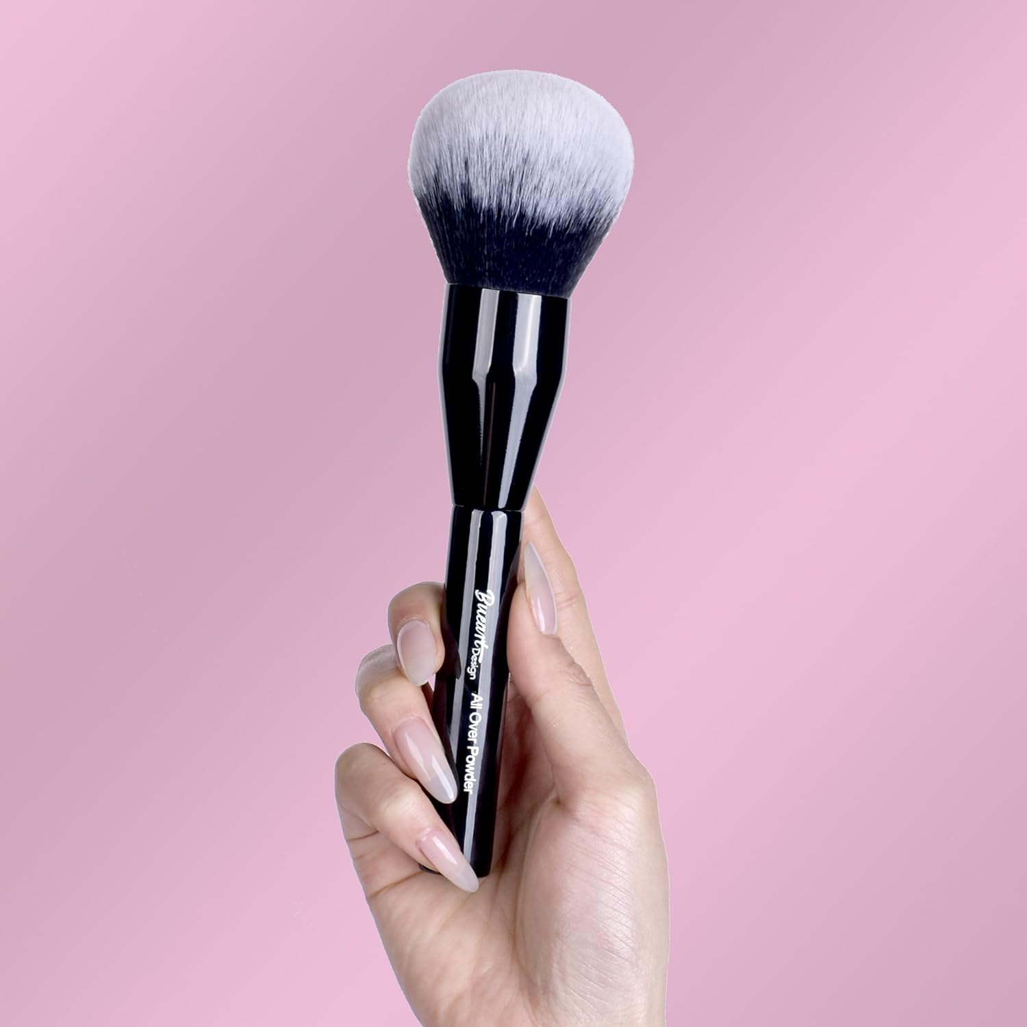 Bueart Design Extra Large Powder brush,Blending brush for all-over setting makeup,Flawless Face brush with Big fluffy head for blush,blending,Buffing,liquid,cream,Vegan Cruelty-Free M2 - Image 4