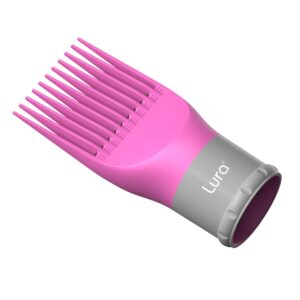 LURA Blow Dryer Comb Attachment,Blow Dryer Attachment For Hair Dryer Nozzles From 1.7 To 2.1,Hair Dryer Comb Attachment For Black Hair,Hair Straightening Pic Attachment(Pink)