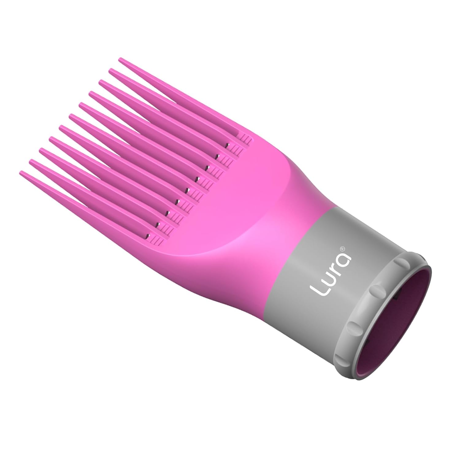 LURA Blow Dryer Comb Attachment,Blow Dryer Attachment For Hair Dryer Nozzles From 1.7 To 2.1,Hair Dryer Comb Attachment For Black Hair,Hair Straightening Pic Attachment(Pink)