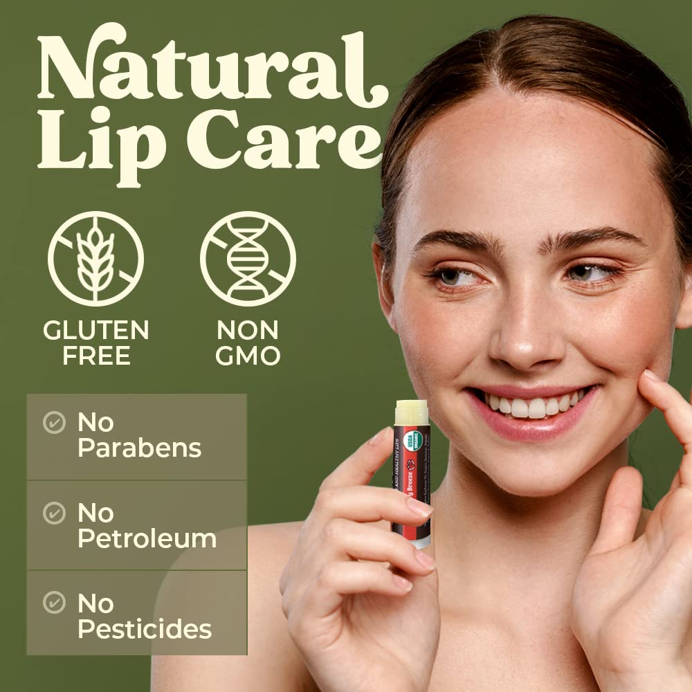 Earth's Daughter USDA Organic Lip Balm 6-Pack - Fruit Flavors, Beeswax, Coconut Oil, Vitamin E - Best Lip Repair Chapstick for Dry Cracked Lips - Moisturizing Lip Care - Image 4