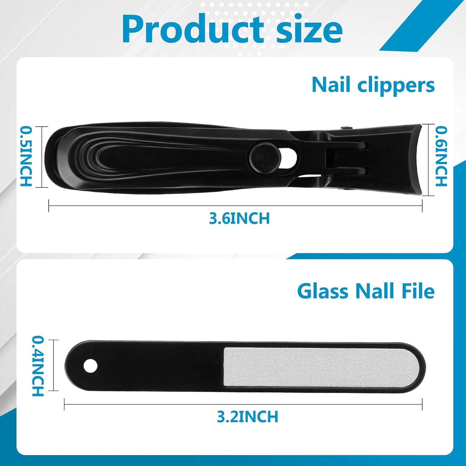 LINFOX German Nail Clippers Adult, Fingernail Clipper Ultra Sharp Sturdy Heavy Duty, Wide Jaw Anti Splash Lock Design, Professional Nail Cutter Premium Stainless Steel for Men, Woman, Seniors Black - Image 5