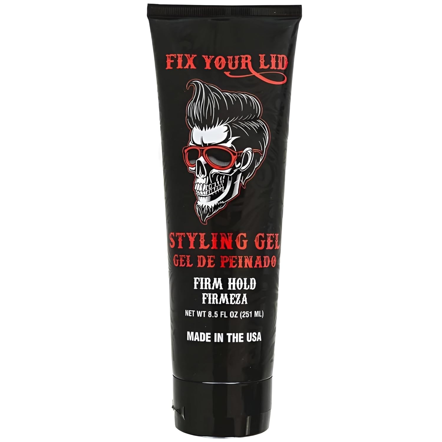 Fix Your Lid Styling Gel for Men's Hair - Firm Hold with Fuller Look - Strong Hold Gel for All Men's Hair Types & Styles - Easy To Wash Out - 8.5 Oz