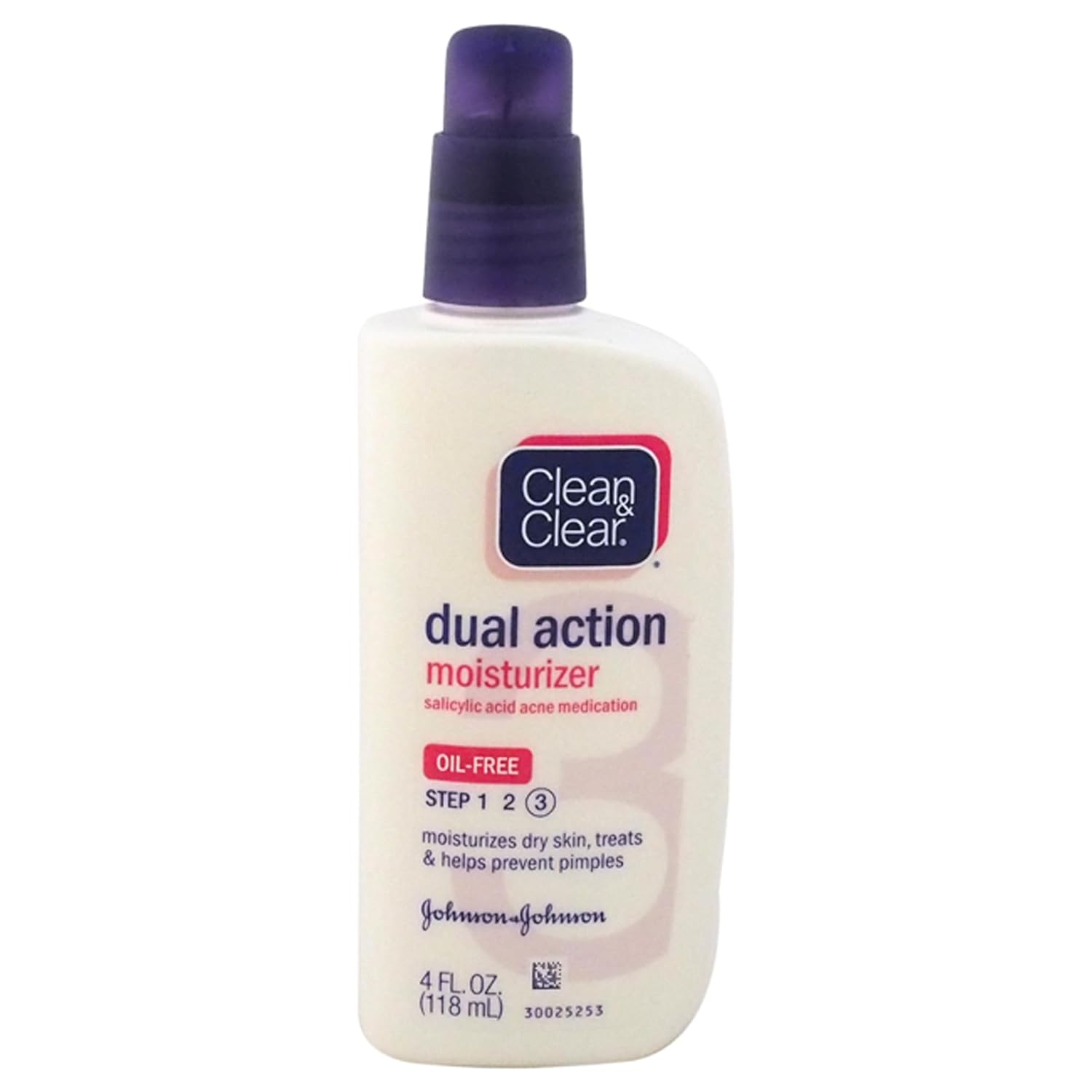 Clean & Clear Essentials Dual Action Facial Moisturizer with Salicylic Acid Acne Medication to Treat Acne and Prevent Pimples, Oil Free Face Moisturizer Cream for Acne-Prone Skin, 4 oz