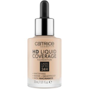 Catrice | HD Liquid Coverage Foundation | High & Natural Coverage | Vegan & Cruelty Free (010 | Light Beige)
