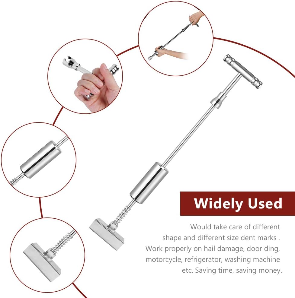 Dent Puller - Dent Remover with T bar Dent Puller and Upgraded Dent Puller Tabs for Car Dent Repair and Metal Surface Dent Removal - Image 4