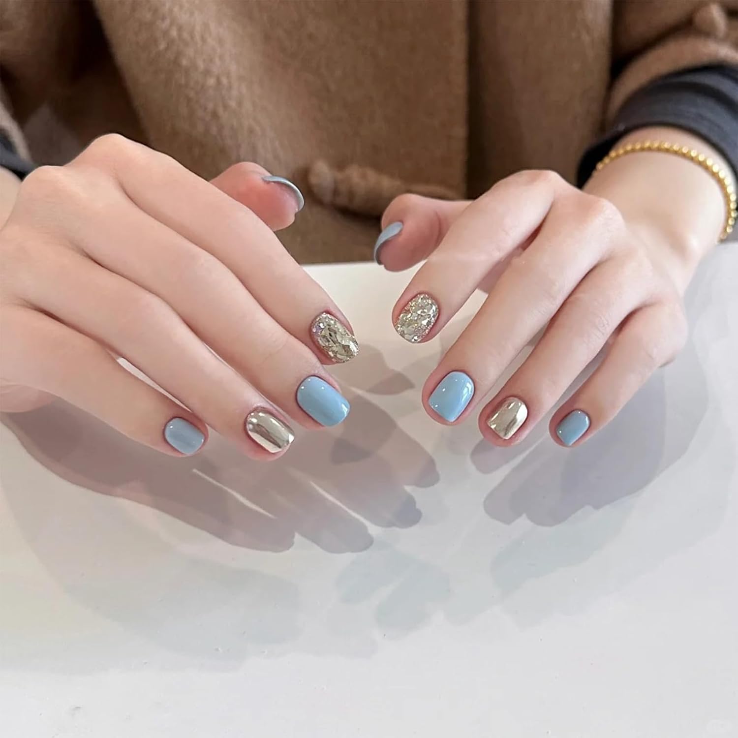 COSMOO Sky Blue Quick Dry Nail Polish, Vegan Chip-Resistant Long-Lasting Nail Lacquer for Nail Art Varnish, 0.34 fl oz Quick Dry Nail Polish (Sky Blue) - Image 4