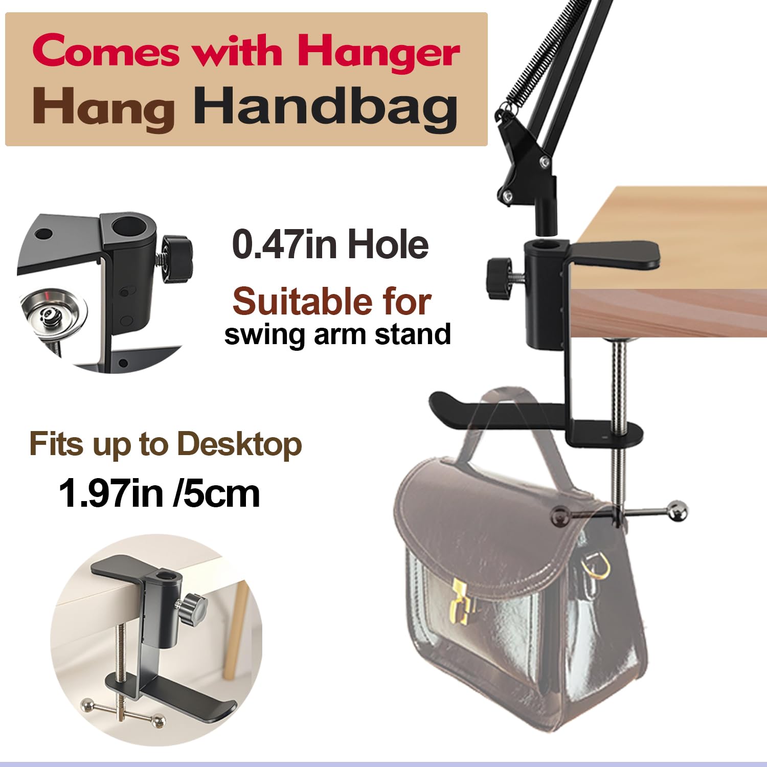 Blow Dryer Stand Hands Free 360 Rotate Hands Free Hair Dryer Holder,Adjustable Hair Dryer Stand Hands Free, Hands Free Blow Dryer Holder Stands Free Clip Suitable for 99% - Image 2