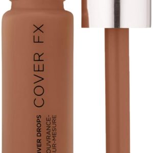 COVER FX Custom Cover Drops, Multi-Use Shade-Adjusting Liquid Foundation and Concealer Makeup, Vegan & Cruelty-Free Lightweight Skin Enhancer, 0.25 Fl Oz, N Deep 4