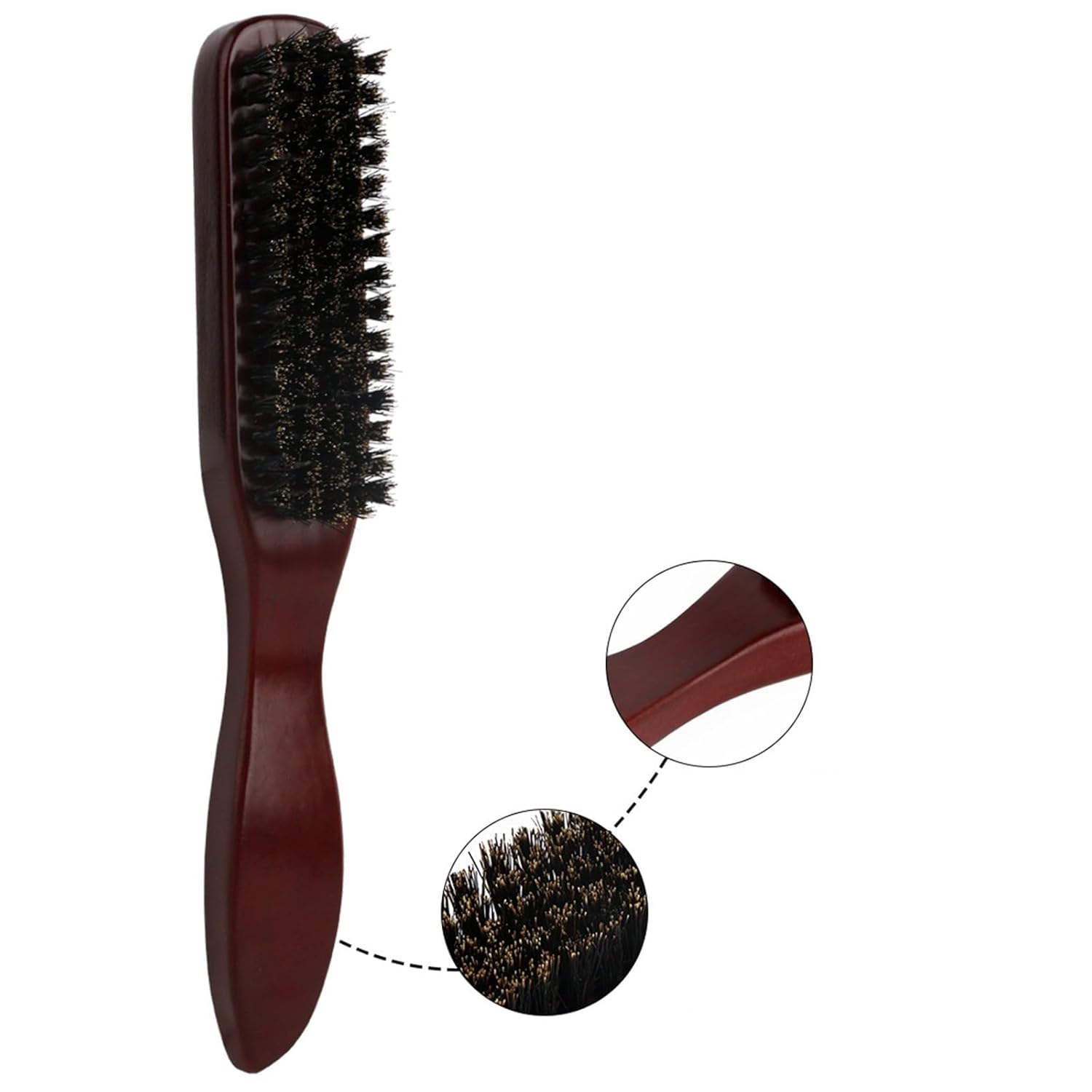 Boar Bristle Slick Back Hair Brush - Soft/Medium Teasing Boar Bristle Hair Brush Smoothing Hairbrush to Style, Polish, & Lay Hair Down Flat to Create a Sleek Frizz Free Hairstyle for Women and Men - Image 5