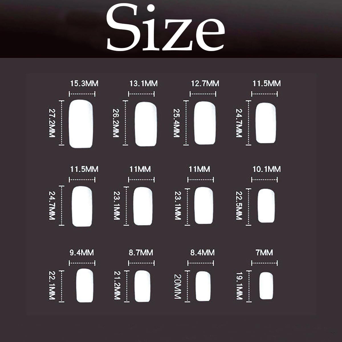 24Pcs Black French Tip Press on Nails Medium Fake Nails Square Shaped Black Bow Glue on Nails Glossy Designs Reusable Artificial Cute Bow False Nails Stick on Nails for Women Girls Acrylic Nails DIY - Image 5