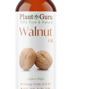 Walnut Oil 16 fl. oz. - Cold Pressed 100% Pure Natural - Skin, Body, Face, and Hair Growth Moisturizer. Great For Creams, Lotions, Lip balm and Soap Making.