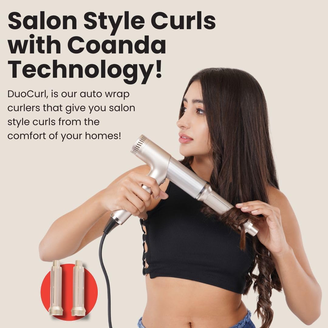 Professional, Ionic Hair Dryer with Diffuser - (5 Attachments for Wavy, Straight & Curly Looks) – Rapid Drying, Frizz Control, Low Noise, & 70% Lighter Than Traditional Hair Dryers - Image 7