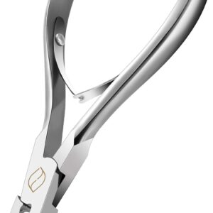 FERYES Toenail Clippers Straight Blade for Thick Toenails, Nail Clippers for Thick and Ingrown Nails - High Temperature Forging Stainless Steel Toe Nail Tools