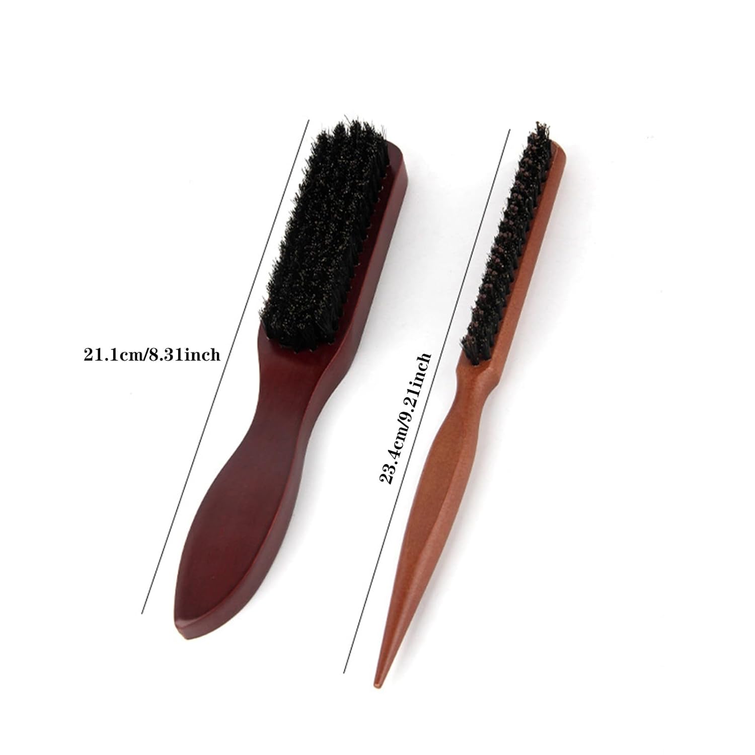 Boar Bristle Slick Back Hair Brush - Soft/Medium Teasing Boar Bristle Hair Brush Smoothing Hairbrush to Style, Polish, & Lay Hair Down Flat to Create a Sleek Frizz Free Hairstyle for Women and Men - Image 2