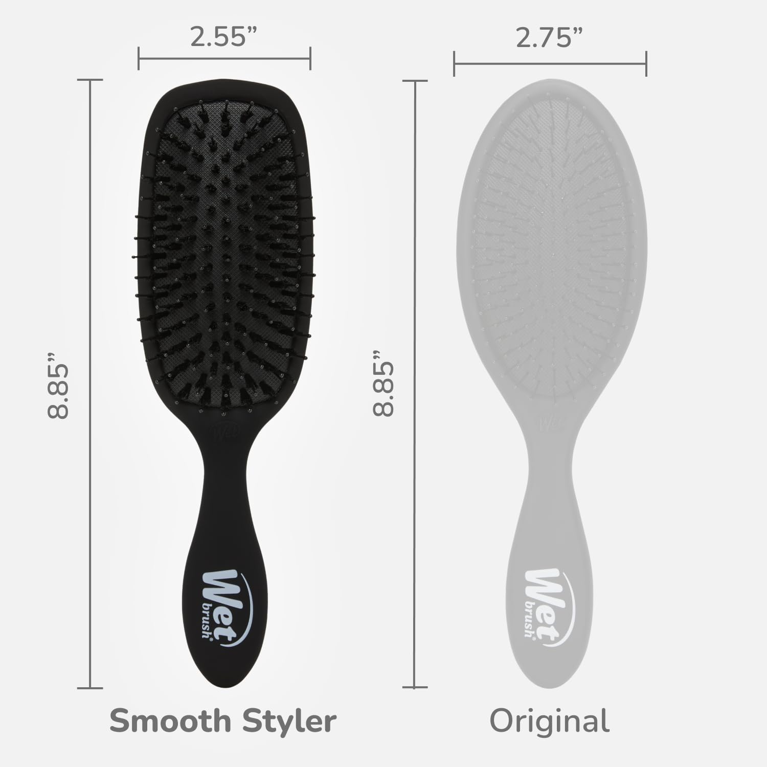 Wet Brush Smooth Styler Hair Brush, Black Frost, Exclusive Ultra-soft IntelliFlex Bristles, Synthetic Boar Bristles, Shiny And Smooth, For All Hair Types, For Women, Men, Wet And Dry - Image 5