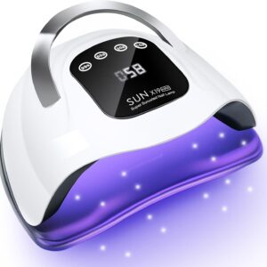 Wisdompark 320W UV LED Nail Lamp, Nail Dryer for Gel Polish with 72Pcs Lamp Beads and Automatic Sensor/4 Timer Setting Professional Nail Art Tools (Black)