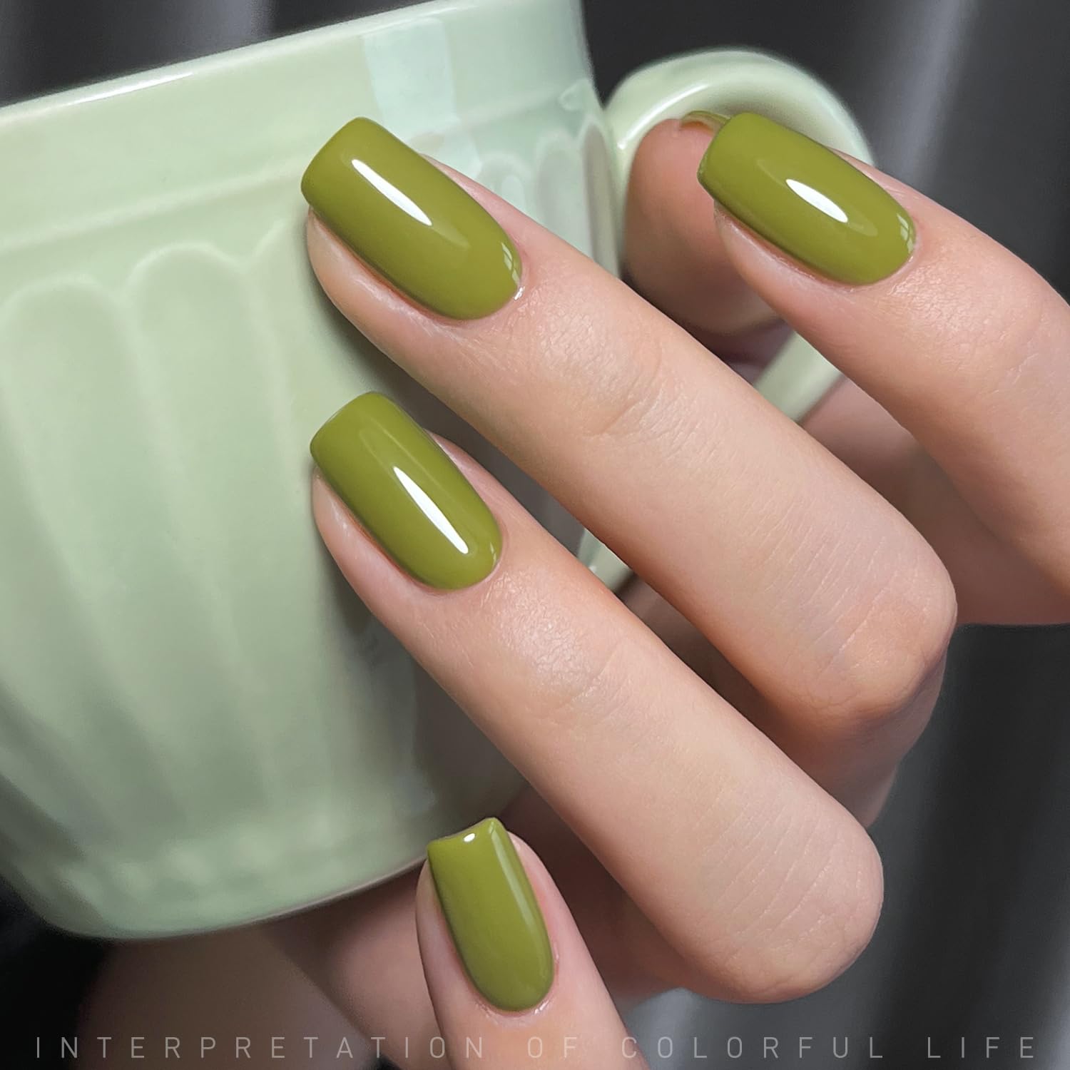 GAOY Green Gel Nail Polish, 16ml Soak Off Gel Polish, UV Light Cure for Nail Art DIY Manicure at Home, 3019 Avocado Green - Image 4