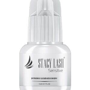 Sensitive Eyelash Extension Glue Stacy Lash 0.17fl.oz/5ml / 5-6 Sec Drying time/Retention – 4-5 Weeks/Black Adhesive/Professional Supplies