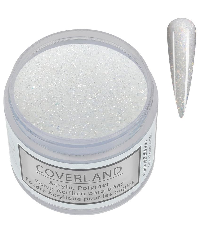 Tones Coverland Acrylic Powder "Frosted Diamonds" - Limited Edition for Nail Design, Sculpting, and Masking Nail Bed Imperfections - Professional Supplies - (1.5 Oz)