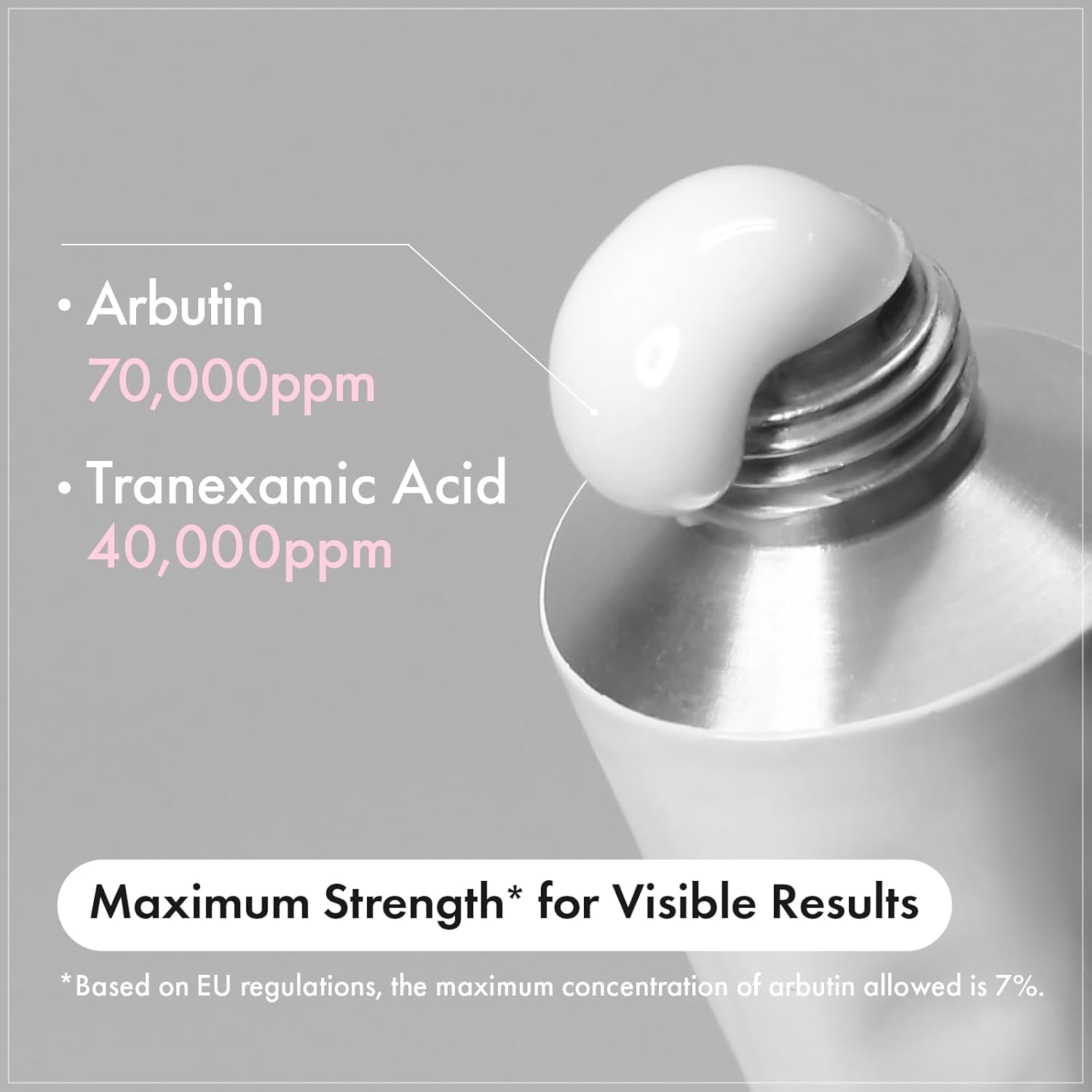 Arbutin 7% + Tranexamic Acid 4% Cream, 70,000ppm Arbutin, 40,000ppm TXA, Niacinamide, Glutathione, Dark Spots, Freckle, Blemishes, Pigmentation, Korean Skin Care, 50ml, 1.69 fl.oz. - Image 4