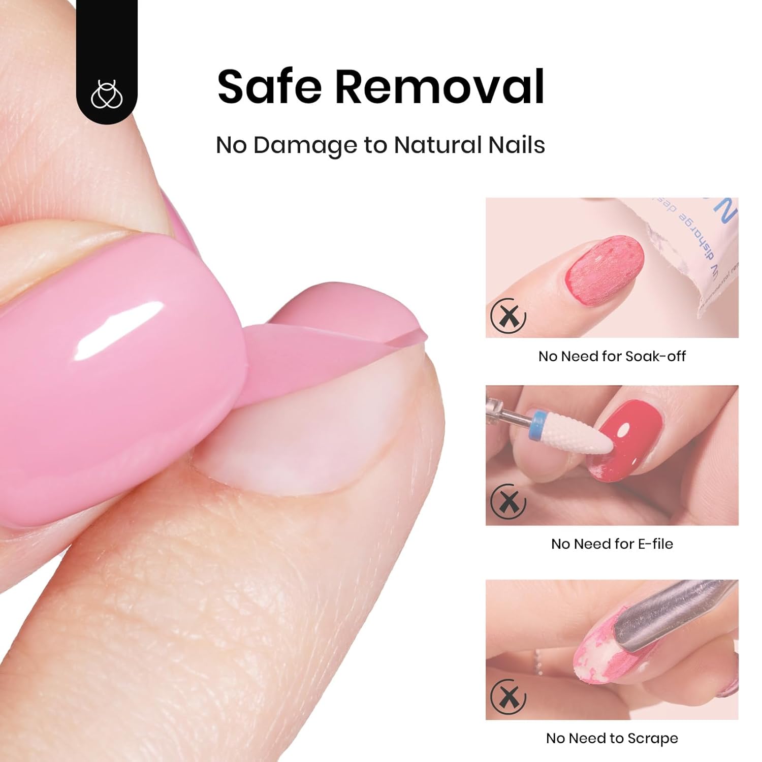 Beetles Peel Off Base Coat for Gel Nail Polish, 15ml Peel off Gel Base Coat Easy Removal, UV LED Lamp Peel off Nail Polish without Damage, Long Lasting Peelable Base for Beginners Weak Thin Nails - Image 6