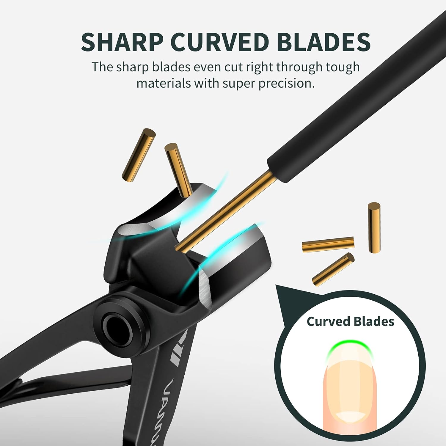 Nail Clippers for Thick Nails, 16mm Wide Jaw Opening Oversized Toenail Clippers Cutter with Sharp Curved Blade and Nail File, Heavy Duty Stainless Steel Fingernail Clippers for Seniors Elderly - Image 3