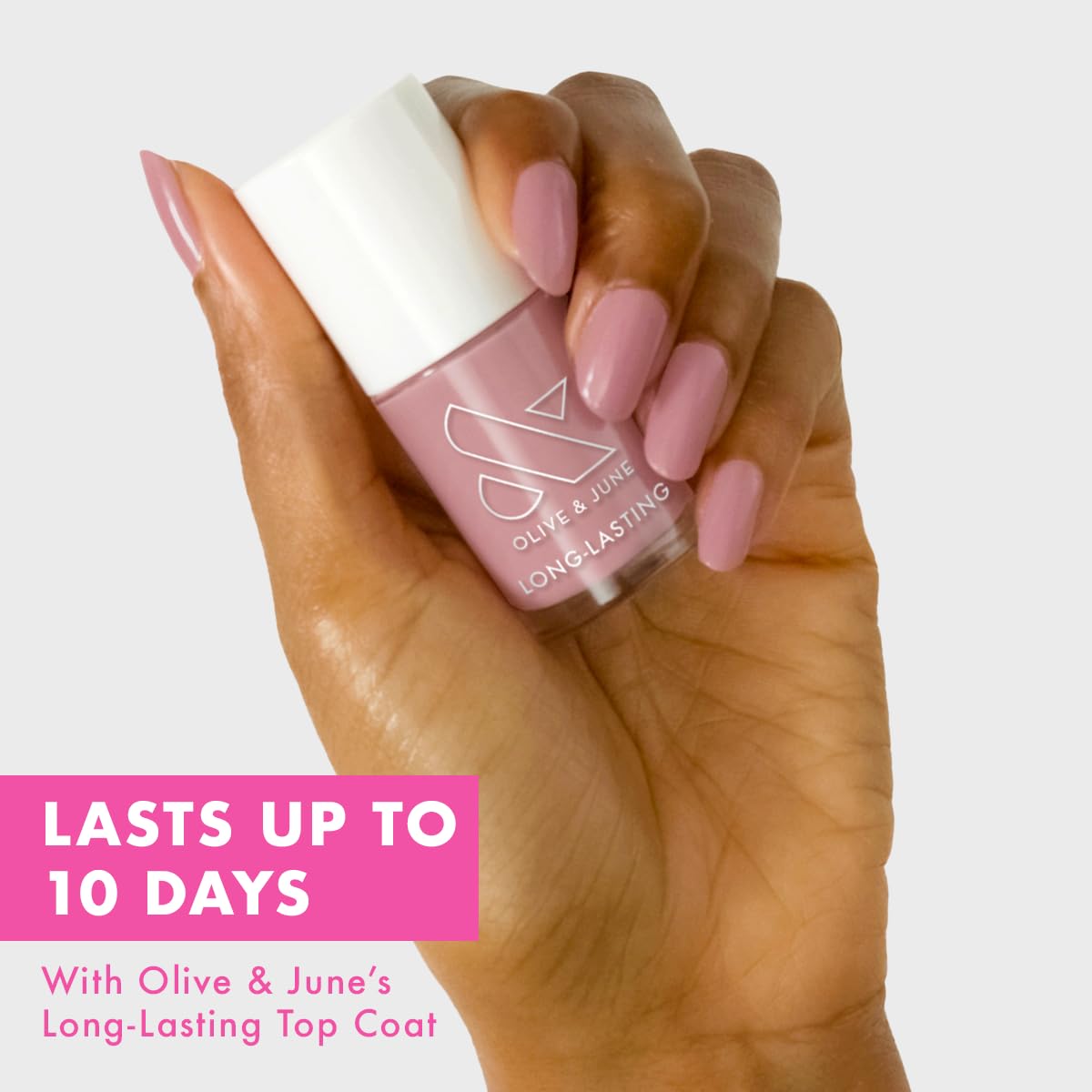 Olive & June Long-Lasting Nail Polish Plump, Gel-Like Finish No Lamp Needed Lasts up to 10 days Salon-Quality Color at Home 15-Free, Vegan & Cruelty-Free Chip-Resistant Shine World Lit - Image 2