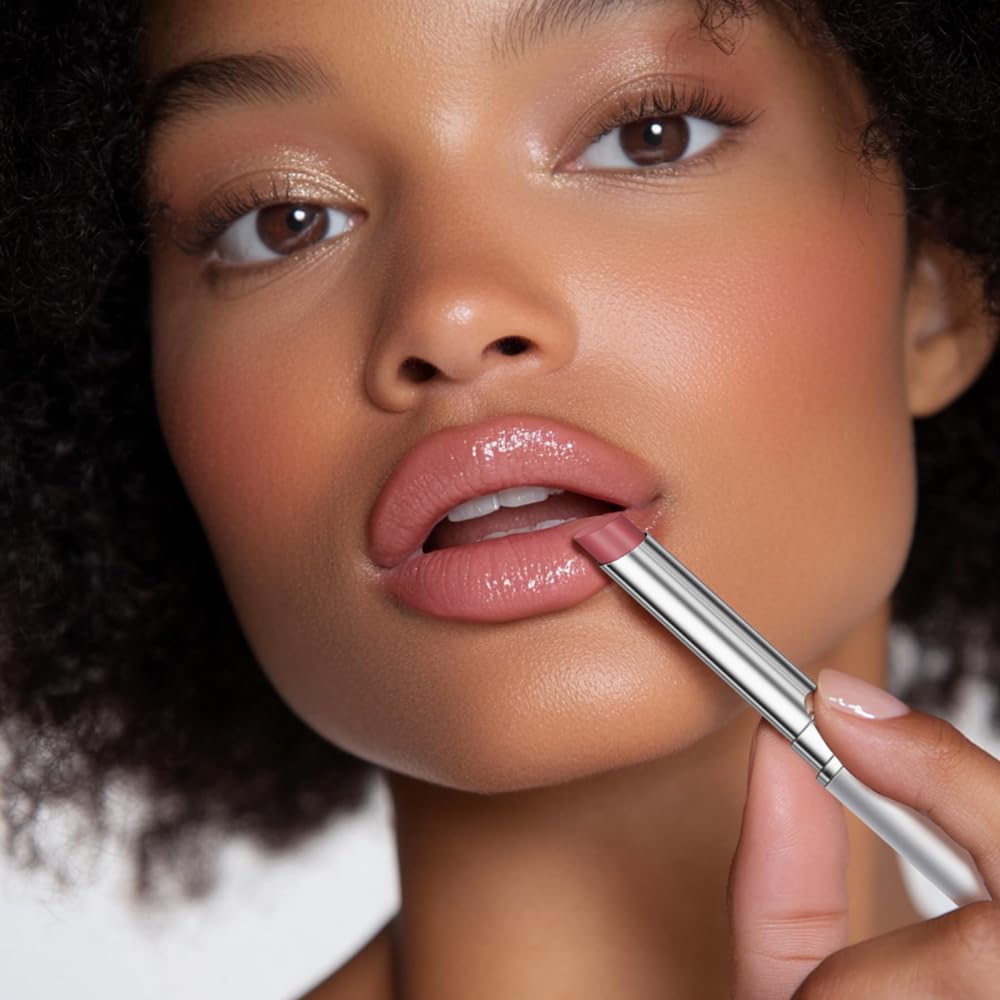 2PCS Honey Lipstick Tinted Lip Balm - Sheer Hydrating Lipstick for All Skin Tones - Moisturizing Lip Color, Nourishing Lip Balm with a Hint of Natural Black Cherry Tint (Black & Pink) - Image 9