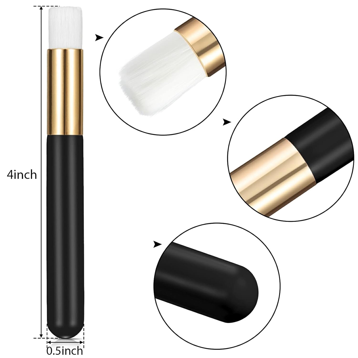 30 Pieces Lash Brushes for Cleaning Lash Shampoo Brushes for Eyelash with Container Blackhead Removing Nose Pore Deep Cleaning(4 Inch,Black) - Image 2