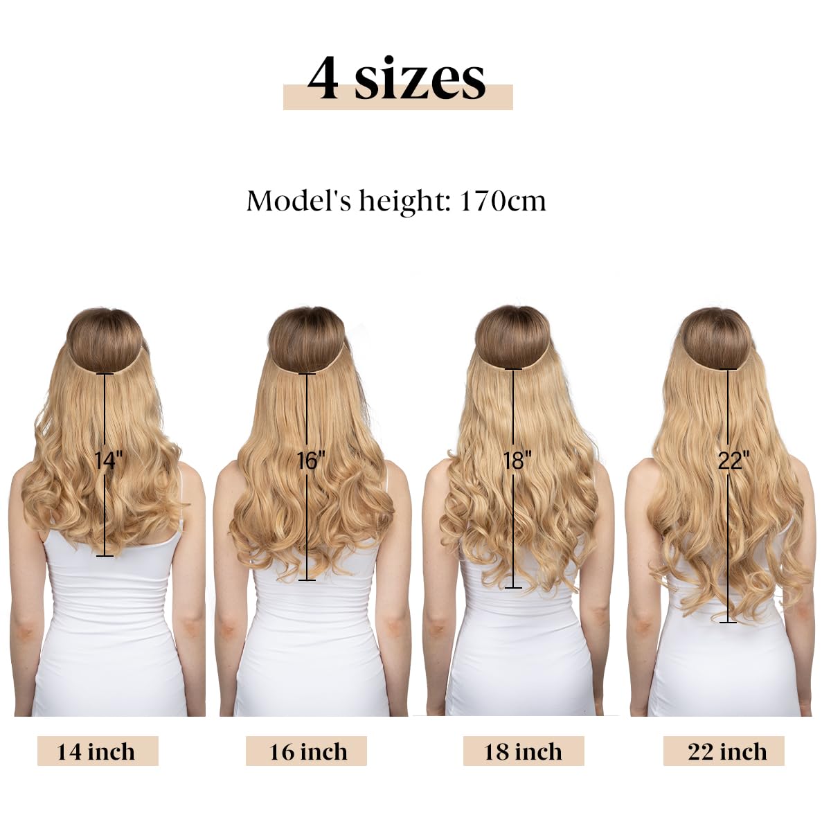 Sarla 18 Inch Wavy Curly Dirty Blonde Highlight Synthetic Hair Extensions Adjustable Headband - Image 5
