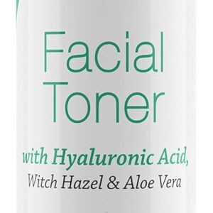 Hyalogic Witch Hazel Toner - Alcohol-Free Facial Toner with Hyaluronic Acid & Aloe Vera - Amazing Face Astringent for All Skin Types - Facial Toner to Boost Brightness & Softness (8 fl oz)