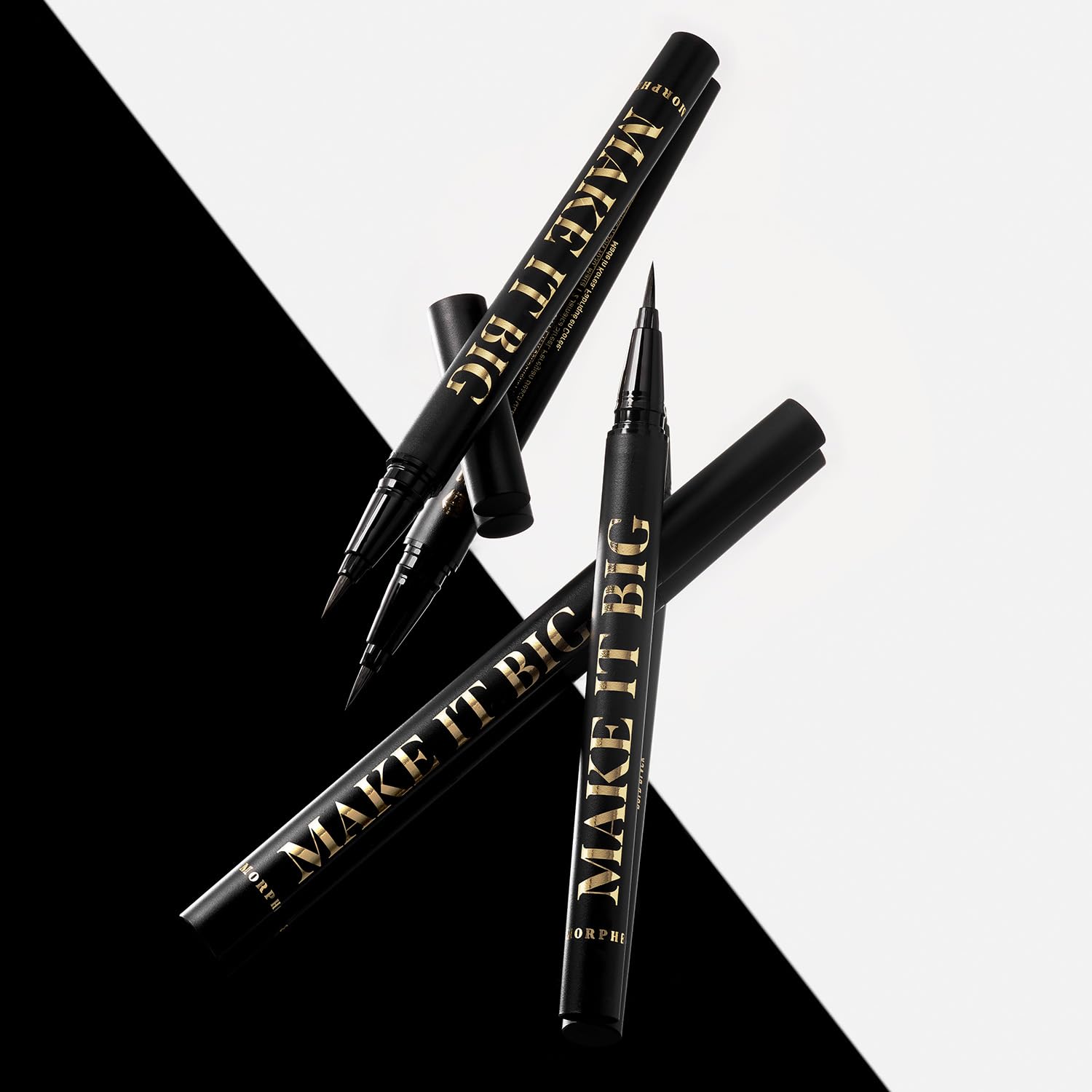 Morphe Make It Big Brush-Tip Liquid Eyeliner - Smudge-Proof Liquid Black Eyeliner with a Water-Resistant Formula - Longwearing Pigment for Up to 18 Hours (0.26 oz) - Image 3