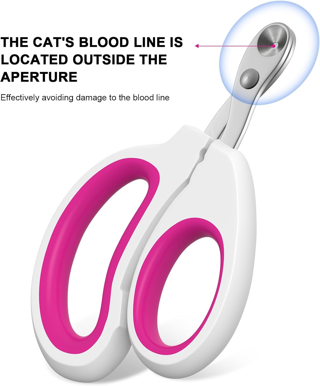 Cat Nail Clippers, Cat Claw Trimmers, Suitable for Small Animals Such as Cats, Birds, Hamsters, Rabbits, Hedgehogs, Ferrets, Chinchillas, Guinea Pigs,Etc. (Pink) - Image 6
