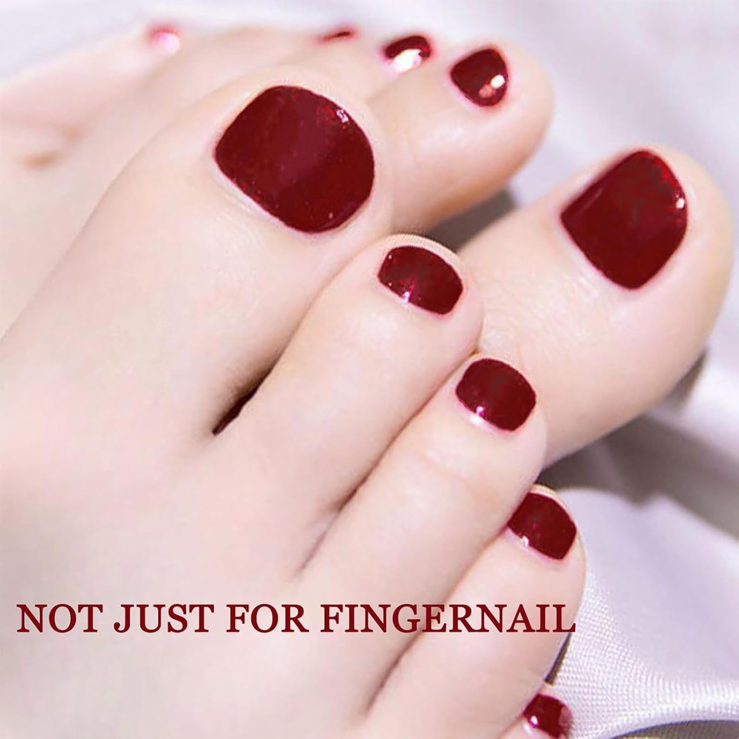 Pearl Gel Nail Polish - Quick Air Dry Wine Red, Burgundy, Long Wearing, Dark Red for Women & Girls - 12ML - Image 3