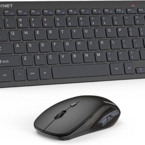 TECKNET Wireless Keyboard and Mouse Combo, Mini Cordless Computer Keyboard and Mouse Set 2.4GHz, Silent Adjustable 1600 DPI, Quiet Click, Lag-Free for Computer, Laptop, PC, Windows, Mac, Chrome OS