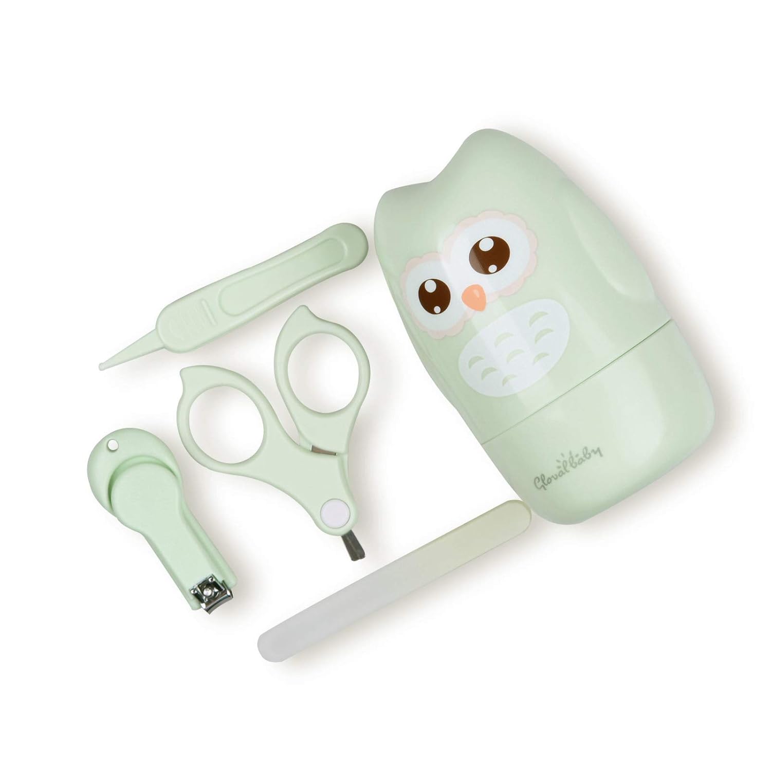Baby Nail Kit, Baby Manicure Kit and Pedicure with Cute Owl Shape Case. Baby Nail Clipper, Scissor, Nail File & Tweezer for Newborn, Infant & Toddler, Mothers Day Gifts(Green) - Image 6