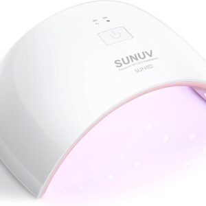 SUNUV UV Nail Lamp, Nail Dryer for Gel Nail Polish UV Light for Gel Nails with Sensor 2 Timers SUN9C Pink Gift for Women Girls