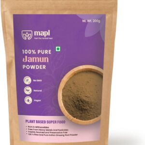 MAPL Jamun Powder 200g – 100% Pure, Natural Jamun Fruit Powder, Ideal for Cooking, Baking, Smoothies, and Recipes. versatile ingredient for a variety of culinary uses (7.5 oz)