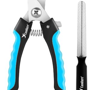Candure Dog Nail Clippers Professional Dog Nail Trimmers Suitable for Large to Medium Dogs, Cats, Rabbits and Guinea Pigs - Safety Lock/Protective Guard to Avoid Over Cutting