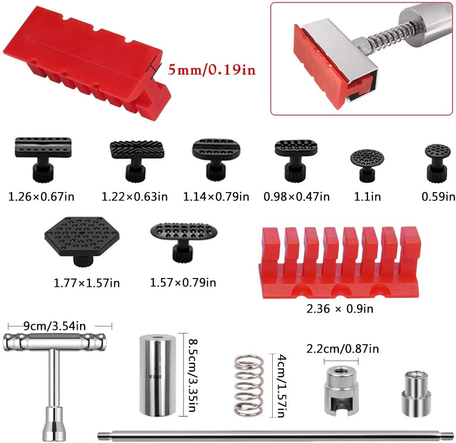 Dent Puller - Dent Remover with T bar Dent Puller and Upgraded Dent Puller Tabs for Car Dent Repair and Metal Surface Dent Removal - Image 5