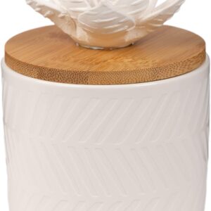 ScentSationals Ceramic Flower Essential Oil Diffuser - Passive Wicking Aromatherapy Diffuser for Living Room or Bedroom - No Power Home Fragrance Diffuser for Scented Essential Oils - Lyle