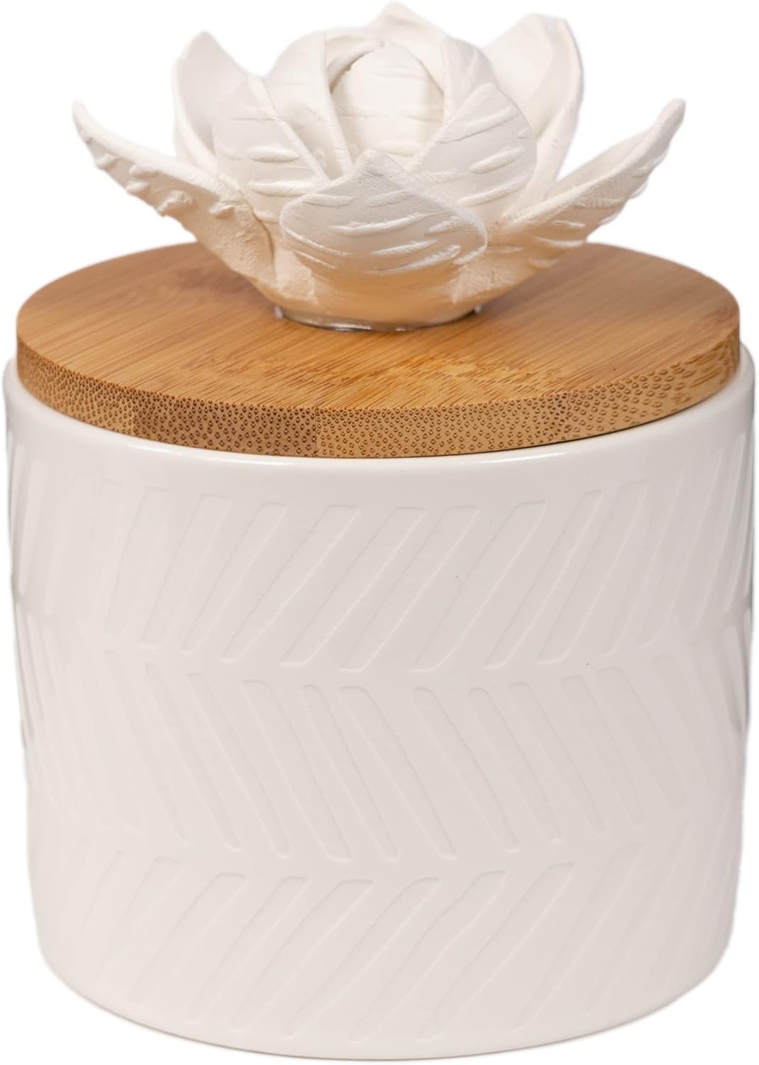ScentSationals Ceramic Flower Essential Oil Diffuser - Passive Wicking Aromatherapy Diffuser for Living Room or Bedroom - No Power Home Fragrance Diffuser for Scented Essential Oils - Lyle