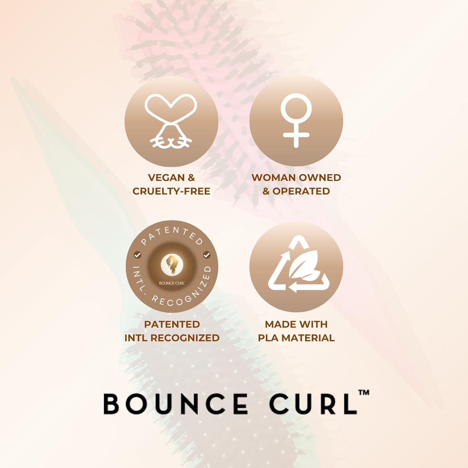 Bounce Curl Define EdgeLift Brush, 5-in-1 Tool for Effortlessly Defined Curls, Waves & Coils, Reduces Frizz - Pink - Image 6