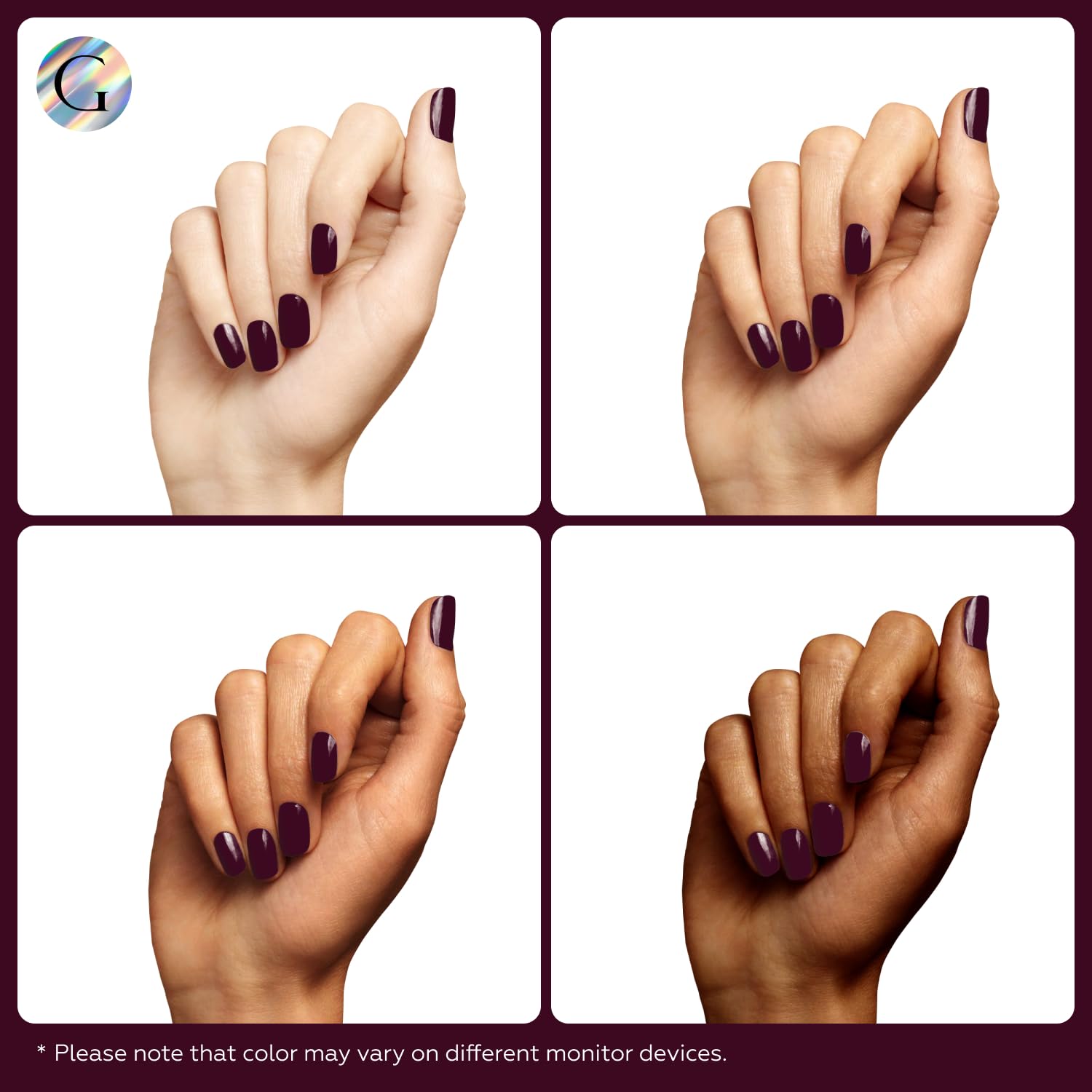 GLOSS Gel Nail Polish | Vanessa Dark Wine Gel 15ml 1 pcs - HEMA Free Gel Polish, Deep Cherry Red Soak Off UV LED Varnish, Professional Manicure for Home & Salon Use, DIY Gifts for Girls - Image 3